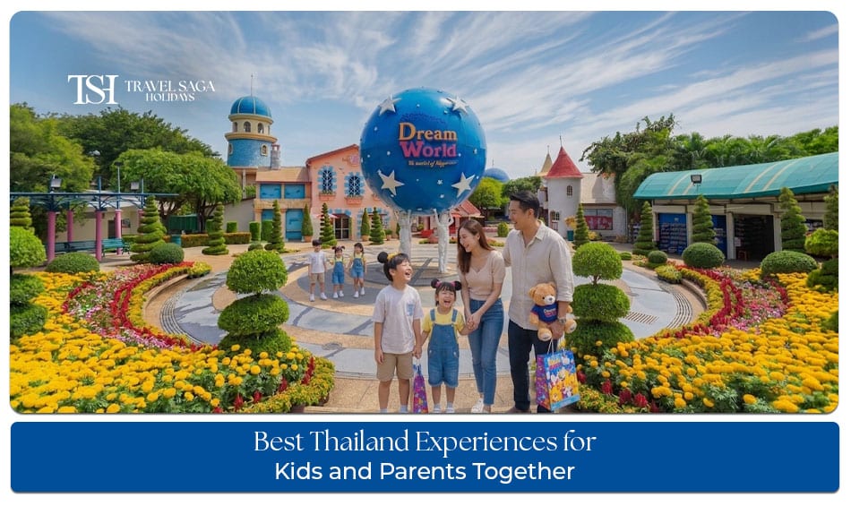 Family enjoying a Thailand vacation, exploring beautiful beaches, cultural attractions, and family-friendly activities together.