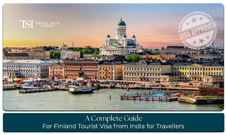 Indian traveler applying for a Finland tourist visa with passport and travel documents