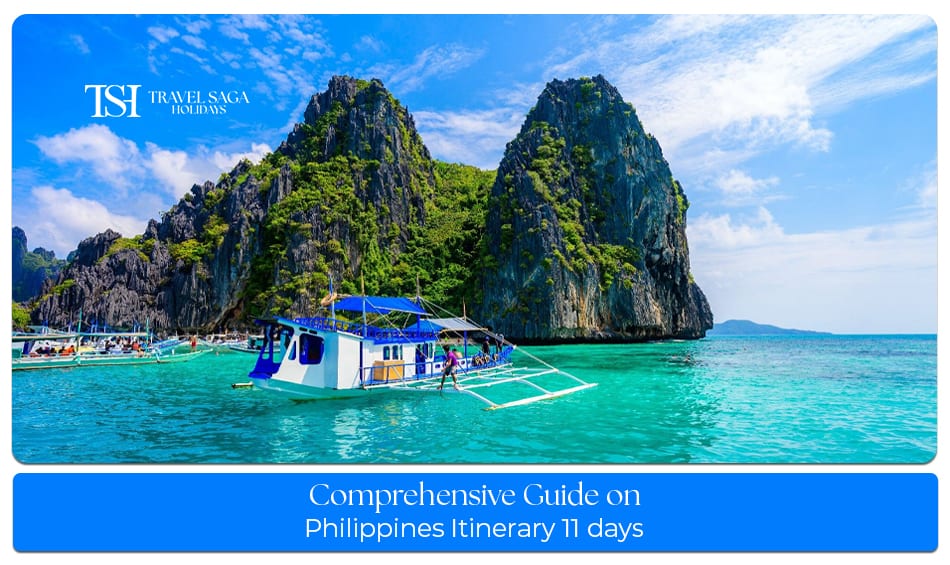 Indian travelers exploring beautiful beaches, islands, and city attractions during an 11 days Philippines itinerary with tropical scenery and travel plans