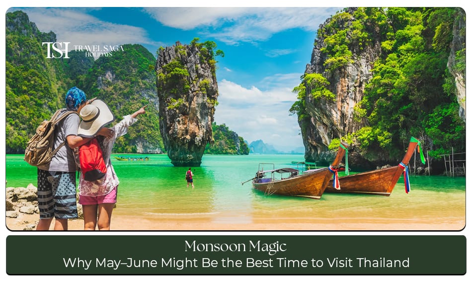 Tourists enjoying beautiful beaches, tropical islands, and cultural attractions during the best time to visit Thailand vacation