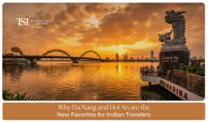 Da Nang and Hoi An for Indian travelers featuring golden beaches, ancient heritage sites, lantern-lit streets, cultural attractions, and affordable Vietnam holiday experiences.