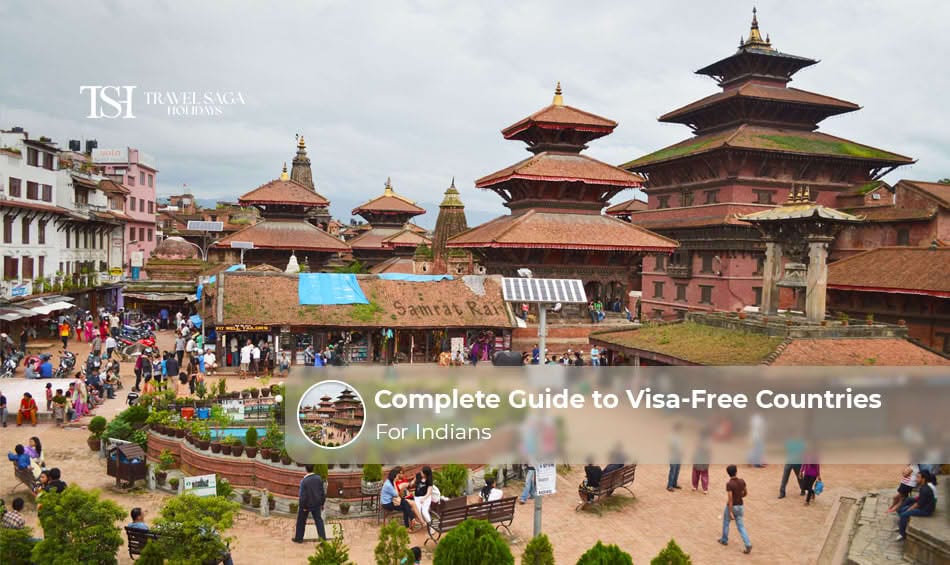 Indian traveller exploring visa-free countries with passport and travel documents