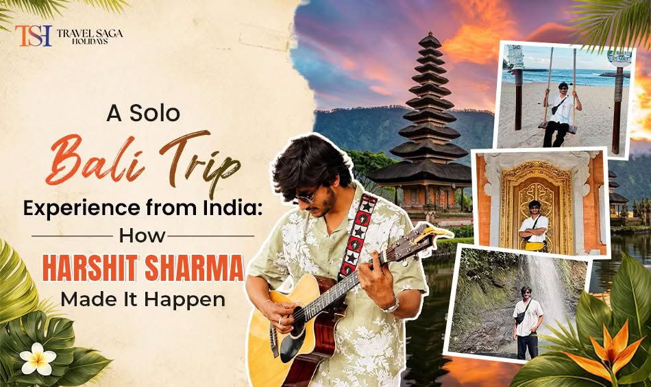 Harshit Sharma enjoying the ocean view at Hilton Bali Resort in Nusa Dua during his solo Bali trip from India